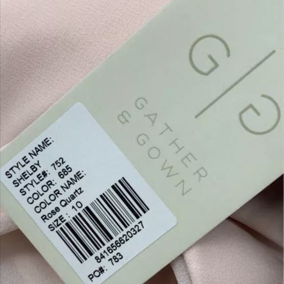Gather & Gown Shelby Silhouette Soft Pink Formal Dress Size 10 NWT - Picture 7 of 7